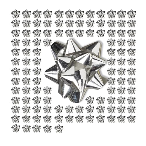 Relaxdays Geschenkschleifen 100er Set, Selbstklebend, Kleine Dekoschleifen für Weihnachten & Geburtstag, Ø 5 cm, Silber Relaxdays Geschenkschleifen 100er Set, Selbstklebend, Kleine Dekoschleifen für Weihnachten & Geburtstag, Ø 5 cm, Silber von Relaxdays
