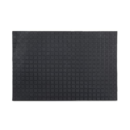 Relaxdays Gummi Fußmatte 60 x 40 cm Fußabtreter komplett aus Gummimaterial mit Anti-Rutsch-Funktion Schmutzfangmatte zum Abtreten Outdoor Gummimatte als Schmutzmatte und Tür Eingangsmatte, schwarz von Relaxdays