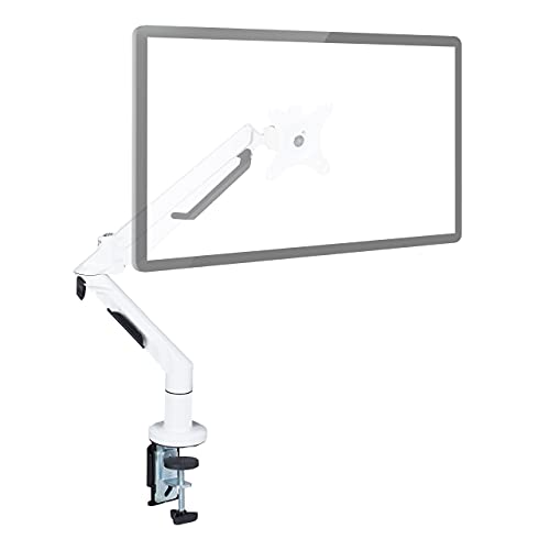 Relaxdays Monitor Halterung, Tisch Bildschirmhalterung für 1 Monitor, 17-36", VESA 75/100, Monitorarm beweglich, weiß von Relaxdays