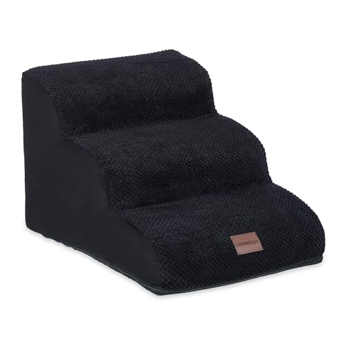 Relaxdays Hundetreppe 3 Stufen, für Hunde & Katzen, HBT: 33 x 41 x 54 cm, weiche Haustiertreppe, Bett und Couch, schwarz Relaxdays Hundetreppe 3 Stufen, für Hunde & Katzen, HBT: 33 x 41 x 54 cm, weiche Haustiertreppe, Bett und Couch, schwarz von Relaxdays