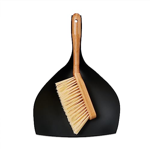 Relaxdays Kehrgarnitur, Schaufel Besen Set, Haushalt, Camping & Auto, Bambus & Kunststoff, Handfeger, schwarz-Natur Relaxdays Kehrgarnitur, Schaufel Besen Set, Haushalt, Camping & Auto, Bambus & Kunststoff, Handfeger, schwarz-Natur von Relaxdays