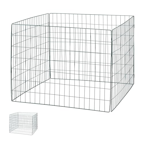 Relaxdays Komposter Metall, 2er Set, Biokomposter Garten, HxBxT: 70 x 90 x 90 cm, 560 Liter, Drahtkomposter Stahl, grün von Relaxdays