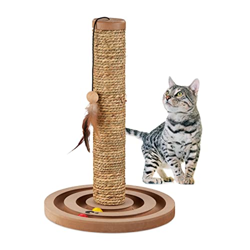 Relaxdays Kratzsäule für Katzen, HxD: 45 x 30 cm, Kratzstamm mit Spielzeug, Seegras-Seil, interaktiver Kratzbaum, braun Relaxdays Kratzsäule für Katzen, HxD: 45 x 30 cm, Kratzstamm mit Spielzeug, Seegras-Seil, interaktiver Kratzbaum, braun von Relaxdays