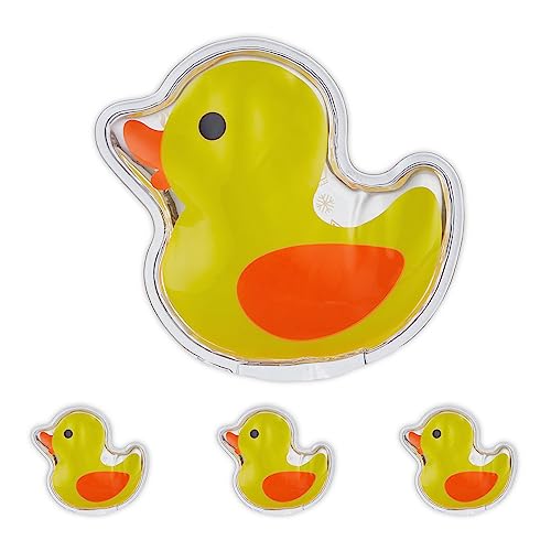 Relaxdays Kühlpads Kinder, 4er Set, Kalt Warm Kompresse, Ente, H x B: 9,5 x 10,5 cm, Kühlkissen Gel, Mini Kühlpack, gelb Relaxdays Kühlpads Kinder, 4er Set, Kalt Warm Kompresse, Ente, H x B: 9,5 x 10,5 cm, Kühlkissen Gel, Mini Kühlpack, gelb von Relaxdays