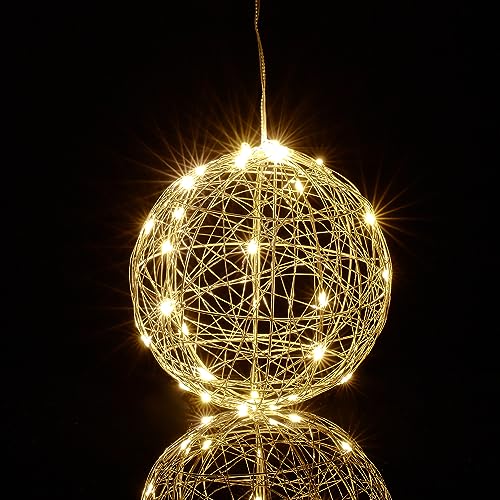 Relaxdays LED Dekokugel, batteriebetrieben, Drahtkugel, Hängen & Stellen, langes Kabel, Leuchtkugel, Ø 15 cm, silber Relaxdays LED Dekokugel, batteriebetrieben, Drahtkugel, Hängen & Stellen, langes Kabel, Leuchtkugel, Ø 15 cm, silber von Relaxdays