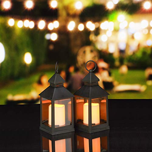 Relaxdays LED Laternen 2er Set, Kerze mit Flammeneffekt, Outdoor geeignet, nostalgische Deko-Laterne, H: 23 cm, schwarz Relaxdays LED Laternen 2er Set, Kerze mit Flammeneffekt, Outdoor geeignet, nostalgische Deko-Laterne, H: 23 cm, schwarz von Relaxdays