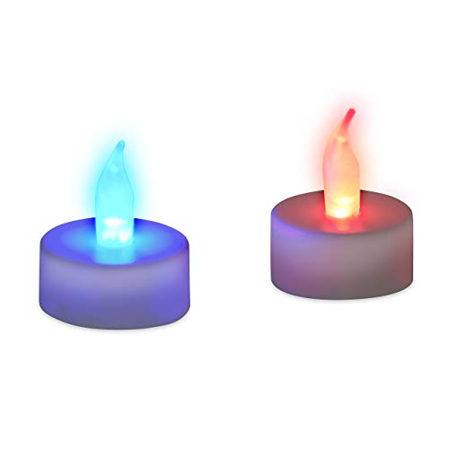 Relaxdays LED Teelicht Farbwechsel, flammenlose Deko, 2er Set, Batteriebetrieben, elektronische Stimmungslichter, bunt Relaxdays LED Teelicht Farbwechsel, flammenlose Deko, 2er Set, Batteriebetrieben, elektronische Stimmungslichter, bunt von Relaxdays