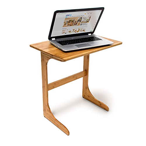 Relaxdays Laptoptisch Bambus H x B x T: ca. 62,5 x 60 x 40 cm Beistelltisch als auch als Notebook-Couchtisch aus Holz mit praktischer Ablage und optimaler Arbeitshöhe aus hochwertigem Bambus, natur von Relaxdays