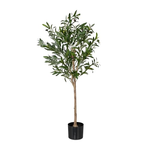 Relaxdays Olivenbaum künstlich, 120 cm hoch, Kunststoff, Stein, Kunstpflanze, Deko-Olivenbaum, Kunstbaum, grün/braun Relaxdays Olivenbaum künstlich, 120 cm hoch, Kunststoff, Stein, Kunstpflanze, Deko-Olivenbaum, Kunstbaum, grün/braun von Relaxdays