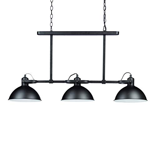 Relaxdays Pendelleuchte aus mattem Metall H x B x T: ca. 94 x 94 x 23 cm Hängelampe 3-flammig mit neigbaren Lampenschirmen fürs Esszimmer moderne große Deckenleuchte im Industrial-Stil Lampe, schwarz Relaxdays Pendelleuchte aus mattem Metall H x B x T: ca. 94 x 94 x 23 cm Hängelampe 3-flammig mit neigbaren Lampenschirmen fürs Esszimmer moderne große Deckenleuchte im Industrial-Stil Lampe, schwarz von Relaxdays