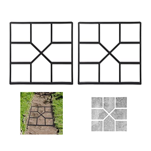 Relaxdays Pflasterform, 2er Set, Pflaster & Gehwege, Schalungsform, Garten, Beton Gießform, HBT: 4x40,5x40,5 cm, schwarz Relaxdays Pflasterform, 2er Set, Pflaster & Gehwege, Schalungsform, Garten, Beton Gießform, HBT: 4x40,5x40,5 cm, schwarz von Relaxdays