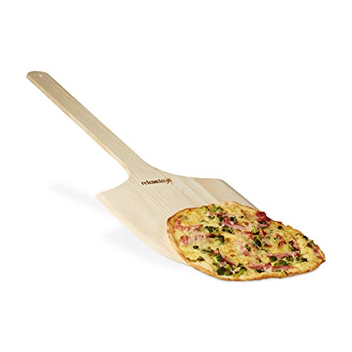 Relaxdays Pizzaschieber XXL aus Holz mit extra langem Griff HBT ca. 1 x 30 x 78 cm Pizzaschaufel für Pizzaofen Pizzaheber als ideales Zubehör zum Pizzabrett auch als Pizzateller oder Pizzabrett, natur von Relaxdays
