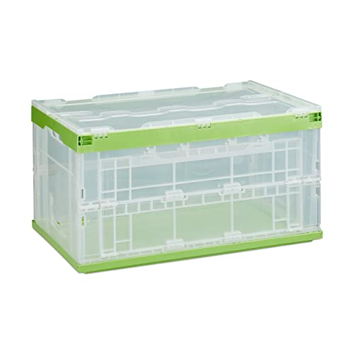 Relaxdays Profi Transportbox, stabil, Gewerbe, hochwertiger Kunststoff, Qualität, 60L, HBT 31,5 x 59,5 x 39,5 cm, grün Relaxdays Profi Transportbox, stabil, Gewerbe, hochwertiger Kunststoff, Qualität, 60L, HBT 31,5 x 59,5 x 39,5 cm, grün von Relaxdays
