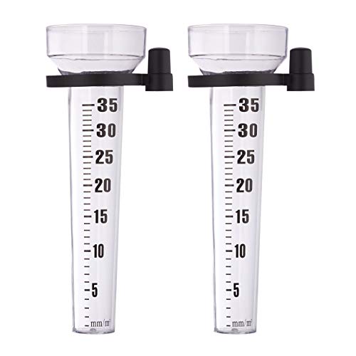Relaxdays Regenmesser 2er Set, mit Halter, Niederschlagsmesser Garten, große Anzeige 35 mm/m², Kunststoff, transparent 10025387 Relaxdays Regenmesser 2er Set, mit Halter, Niederschlagsmesser Garten, große Anzeige 35 mm/m², Kunststoff, transparent 10025387 von Relaxdays