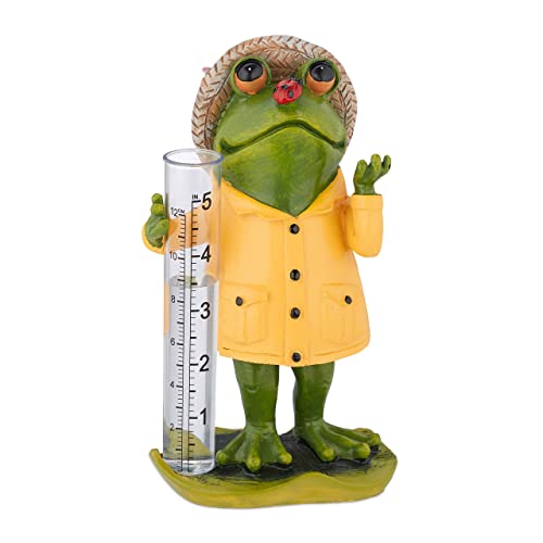 Relaxdays Regenmesser Frosch, wetterbeständig, analoger Regenanzeiger, H x B x T: 19 x 10,5 x 8 cm, Gartendeko, bunt Relaxdays Regenmesser Frosch, wetterbeständig, analoger Regenanzeiger, H x B x T: 19 x 10,5 x 8 cm, Gartendeko, bunt von Relaxdays