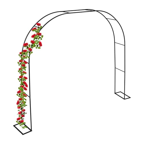 Relaxdays Rosenbogen, Metall, HxBxT: 210 x 280 x 40 cm, Torbogen Garten, stabiler Rankbogen für Kletterpflanzen, schwarz Relaxdays Rosenbogen, Metall, HxBxT: 210 x 280 x 40 cm, Torbogen Garten, stabiler Rankbogen für Kletterpflanzen, schwarz von Relaxdays