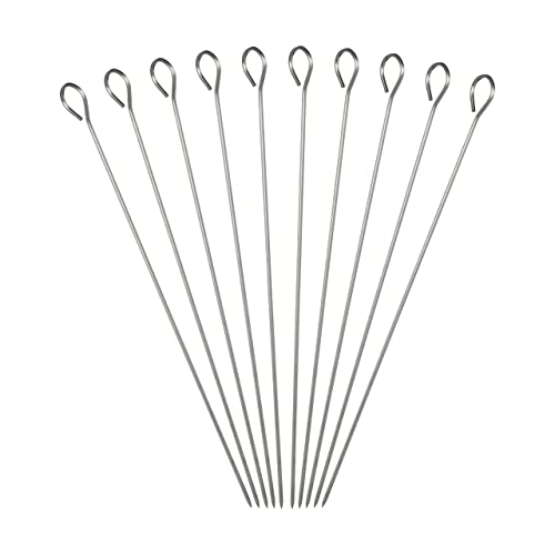Relaxdays Schaschlickspieße Edelstahl, 10er Set Grillspieße, 30 cm Fleischspieß, silber Relaxdays Schaschlickspieße Edelstahl, 10er Set Grillspieße, 30 cm Fleischspieß, silber von Relaxdays