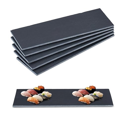 Relaxdays Schieferplatte 6er Set, 30 x 10 cm, Servieren von Käse & Desserts, Servierplatte zum Beschriften, anthrazit Relaxdays Schieferplatte 6er Set, 30 x 10 cm, Servieren von Käse & Desserts, Servierplatte zum Beschriften, anthrazit von Relaxdays
