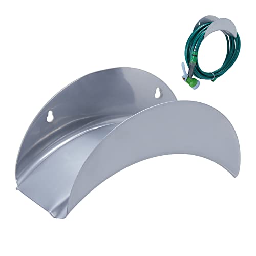 Relaxdays Schlauchhalter Wand, für 30 m 1/2" Schlauch, Gartenschlauch Halterung, Metall, runde Schlauchaufhängung, grau von Relaxdays