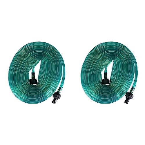 Relaxdays Schlauchregner, Flacher Bewässerungsschlauch, für den Garten, mit Löchern, anschlussfertig, 8 Meter, grün, 1 Stück (Packung mit 2) von Relaxdays