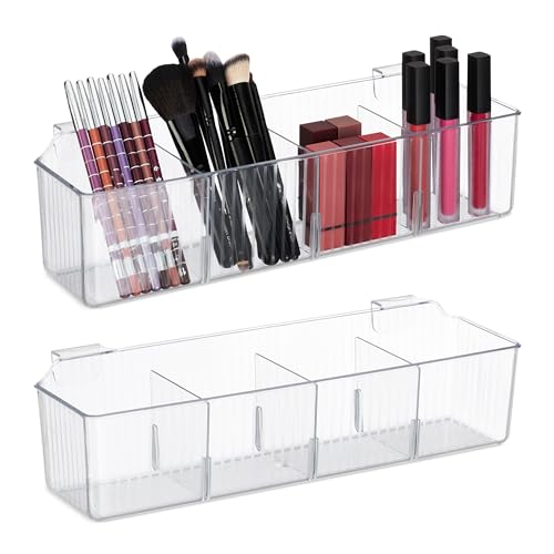 Relaxdays Schranktür Organizer, 2er Set, Einhängekorb für Küche & Bad, HxBxT: 10 x 38 x 12,5 cm, Kunststoff, transparent Relaxdays Schranktür Organizer, 2er Set, Einhängekorb für Küche & Bad, HxBxT: 10 x 38 x 12,5 cm, Kunststoff, transparent von Relaxdays