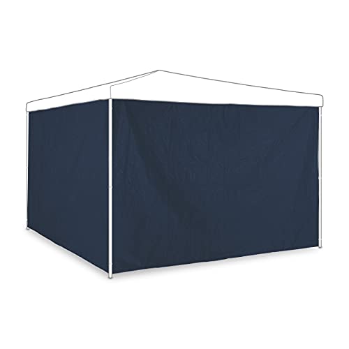 Relaxdays Seitenteile für Pavillon, 2er Set, 3x2 m, wasserdicht, ohne Fenster, Klettverschluss, Kunststoff, dunkelblau von Relaxdays