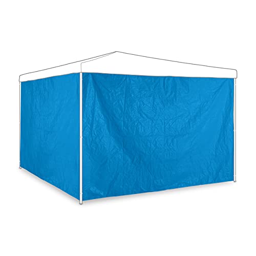 Relaxdays Seitenteile für Pavillon, 2er Set, HxB: 2x3 m, Seitenwände ohne Fenster, wasserdicht, PE-Kunststoff, blau von Relaxdays