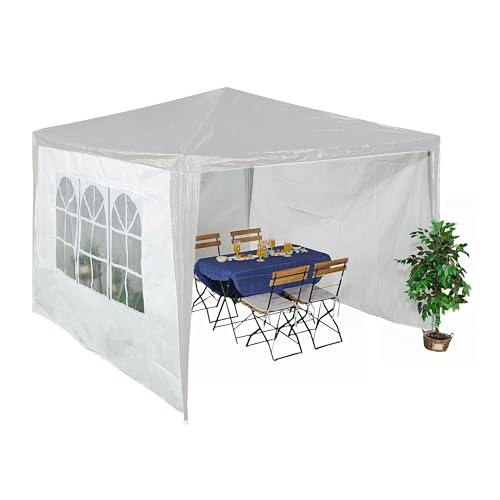 Relaxdays Seitenteile für Pavillon, 3er Set, 2x3 m, wasserdicht, Seitenwände mit Klettverschluss, PE, mit Fenster, weiß Relaxdays Seitenteile für Pavillon, 3er Set, 2x3 m, wasserdicht, Seitenwände mit Klettverschluss, PE, mit Fenster, weiß von Relaxdays