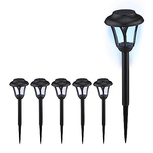 Relaxdays Solarlampen 6er Set, LED Solarlicht mit Erdspieß, HxD: 39 x 11 cm, Moderne Gartenbeleuchtung, draußen, schwarz Relaxdays Solarlampen 6er Set, LED Solarlicht mit Erdspieß, HxD: 39 x 11 cm, Moderne Gartenbeleuchtung, draußen, schwarz von Relaxdays