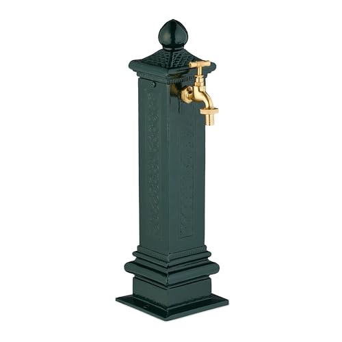 Relaxdays Standbrunnen antik, Wasserhahn, HBT: 47x14x18,5 cm, Wasserzapfsäule Garten, Terrasse, Zierbrunnen, dunkelgrün Relaxdays Standbrunnen antik, Wasserhahn, HBT: 47x14x18,5 cm, Wasserzapfsäule Garten, Terrasse, Zierbrunnen, dunkelgrün von Relaxdays