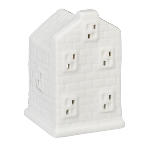 Relaxdays Teelichthaus Keramik, Leuchthäuschen für 1 Teelicht, H x B x T: 11 x 7 x 6,5 cm, Teelichthalter Haus, weiß Relaxdays Teelichthaus Keramik, Leuchthäuschen für 1 Teelicht, H x B x T: 11 x 7 x 6,5 cm, Teelichthalter Haus, weiß von Relaxdays