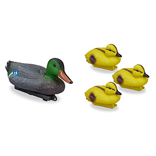 Relaxdays Teichente, schwimmender Erpel, Lockente aus Kunststoff, 1 Stück & Teichenten, Entenküken, schwimmende Baby-Enten, Kunststoff, wetterfest, Dekofigur, Teich, Garten, gelb-schwarz Relaxdays Teichente, schwimmender Erpel, Lockente aus Kunststoff, 1 Stück & Teichenten, Entenküken, schwimmende Baby-Enten, Kunststoff, wetterfest, Dekofigur, Teich, Garten, gelb-schwarz von Relaxdays
