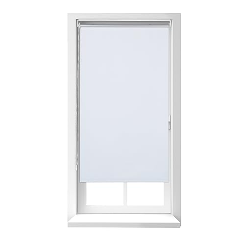 Relaxdays Thermorollo, ohne Bohren, Klemmfix, Kettenzug, 80x220 cm, Stoffbreite 76 cm, blickdichtes Klemmrollo, weiß von Relaxdays