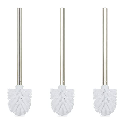 Relaxdays Toilettenbürste, 3er Set, WC-Bürste, Ersatz, Abnehmbarer Bürstenkopf, Klobürste Edelstahl, HxD 35 x 8 cm, weiß Relaxdays Toilettenbürste, 3er Set, WC-Bürste, Ersatz, Abnehmbarer Bürstenkopf, Klobürste Edelstahl, HxD 35 x 8 cm, weiß von Relaxdays