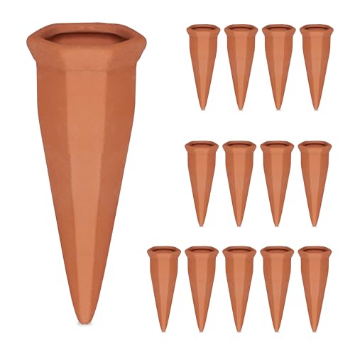 Relaxdays Tonkegel Bewässerung, 14er Set, Gießkegel für 1,5 l PET-Flaschen, Zimmerpflanzen & Balkonkästen, terrakotta Relaxdays Tonkegel Bewässerung, 14er Set, Gießkegel für 1,5 l PET-Flaschen, Zimmerpflanzen & Balkonkästen, terrakotta von Relaxdays