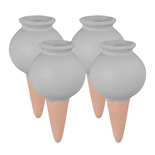 Relaxdays Tonkegel Bewässerung, 4er Set, je 100 ml Volumen, Gießkugel für Zimmerpflanzen & Balkonkästen, grau/terrakotta Relaxdays Tonkegel Bewässerung, 4er Set, je 100 ml Volumen, Gießkugel für Zimmerpflanzen & Balkonkästen, grau/terrakotta von Relaxdays