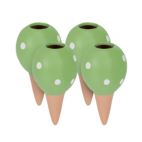 Relaxdays Tonkegel Bewässerung, 4er Set, je 100 ml Volumen, Gießkugel für Zimmerpflanzen & Balkonkästen, grün/terrakotta Relaxdays Tonkegel Bewässerung, 4er Set, je 100 ml Volumen, Gießkugel für Zimmerpflanzen & Balkonkästen, grün/terrakotta von Relaxdays