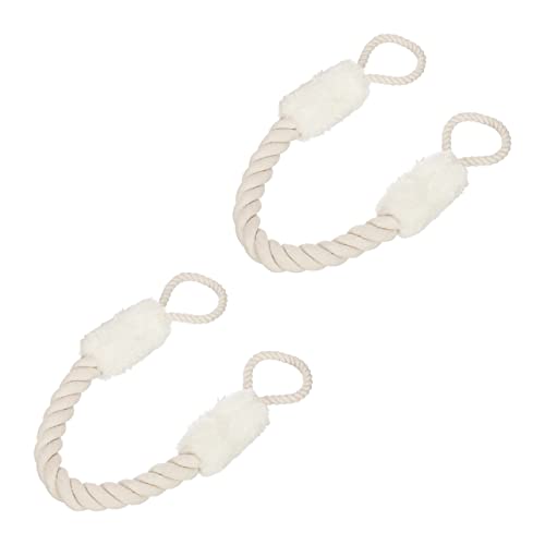 Relaxdays Türkordel 2er Set, Türstopper Klinke, 60 cm lang, Klemmschutz für Kinder & Tiere, Tür Seil maritim, beige/weiß Relaxdays Türkordel 2er Set, Türstopper Klinke, 60 cm lang, Klemmschutz für Kinder & Tiere, Tür Seil maritim, beige/weiß von Relaxdays