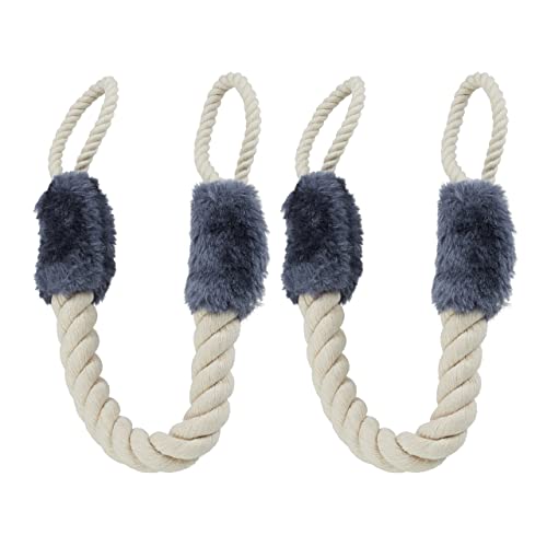 Relaxdays Türkordel Klemmschutz, 2er Set, Türstopper Klinke, Baby Türsicherung, weich, Baumwolle, 57 cm, beige/blaugrau Relaxdays Türkordel Klemmschutz, 2er Set, Türstopper Klinke, Baby Türsicherung, weich, Baumwolle, 57 cm, beige/blaugrau von Relaxdays