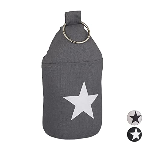 Relaxdays Türstopper Stern, Türpuffer Stoff, Türsack Boden, extra hoch, mit Griff, dekorativ, HxD 23 x 11 cm, dunkelgrau Relaxdays Türstopper Stern, Türpuffer Stoff, Türsack Boden, extra hoch, mit Griff, dekorativ, HxD 23 x 11 cm, dunkelgrau von Relaxdays