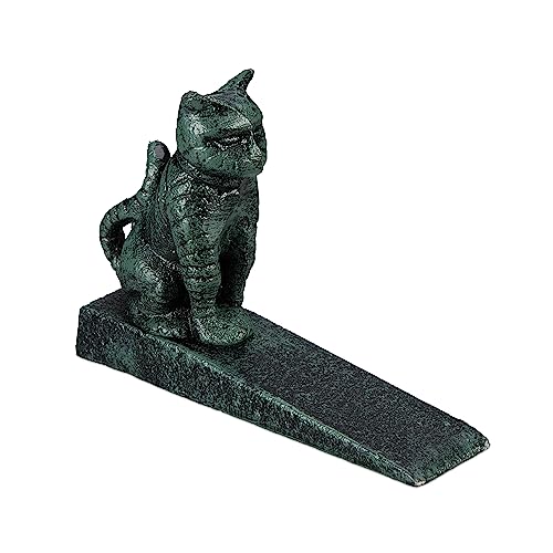 Relaxdays Türstopper, Katze, Gusseisen, Türpuffer für Boden, innen & außen, H x B x T: 11 x 15 x 4 cm, Türkeil, grün Relaxdays Türstopper, Katze, Gusseisen, Türpuffer für Boden, innen & außen, H x B x T: 11 x 15 x 4 cm, Türkeil, grün von Relaxdays