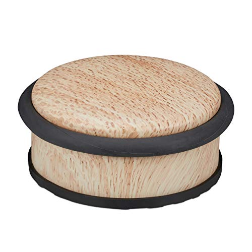 Relaxdays Türstopper Boden, für schwere Türen, Edelstahl, Gummi, flach, Holzoptik Bodenpuffer, H x D: 5 x 10,5 cm, natur Relaxdays Türstopper Boden, für schwere Türen, Edelstahl, Gummi, flach, Holzoptik Bodenpuffer, H x D: 5 x 10,5 cm, natur von Relaxdays