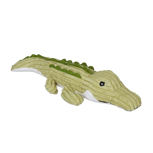 Relaxdays Türstopper Krokodil, Stoff mit Sandfüllung, Türpuffer Boden, Deko Türsack Kinder, HBT: 8 x 45 x 16 cm, grün von Relaxdays