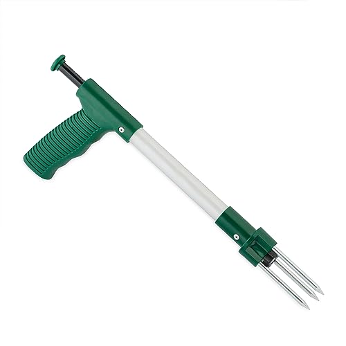 Relaxdays Unkrautstecher, Wurzelstecher zum Unkraut jäten, Auswerfmechanismus, Länge: 37 cm, Distelstecher, grün/Silber Relaxdays Unkrautstecher, Wurzelstecher zum Unkraut jäten, Auswerfmechanismus, Länge: 37 cm, Distelstecher, grün/Silber von Relaxdays