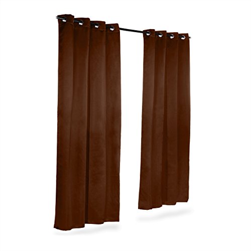 Relaxdays Verdunklungsvorhänge mit Ösen, 2er-Set, einfarbig, waschbar, HBT: 245 x 135 x 0,5 cm, schokobraun Relaxdays Verdunklungsvorhänge mit Ösen, 2er-Set, einfarbig, waschbar, HBT: 245 x 135 x 0,5 cm, schokobraun von Relaxdays