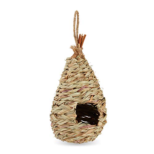 Relaxdays Vogelnest, zum Aufhängen, Deko Balkon, Terrasse, Garten, geflochten, Vogelhaus Stroh, HxD 29 x 12 cm, Natur Relaxdays Vogelnest, zum Aufhängen, Deko Balkon, Terrasse, Garten, geflochten, Vogelhaus Stroh, HxD 29 x 12 cm, Natur von Relaxdays