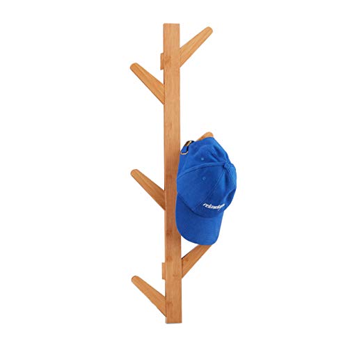 Relaxdays Wandgarderobe aus Bambus, 6 Haken, Garderobe, Kleiderhaken für Bad und Flur, HxBxT: 78 x 22 x 7 cm, natur Relaxdays Wandgarderobe aus Bambus, 6 Haken, Garderobe, Kleiderhaken für Bad und Flur, HxBxT: 78 x 22 x 7 cm, natur von Relaxdays