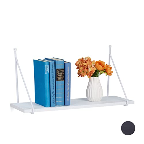 Relaxdays Wandregal, für Wohnzimmer & Flur, modernes Design, Wandboard für Bücher & Deko, HBT: 30 x 60 x 22 cm, weiß Relaxdays Wandregal, für Wohnzimmer & Flur, modernes Design, Wandboard für Bücher & Deko, HBT: 30 x 60 x 22 cm, weiß von Relaxdays