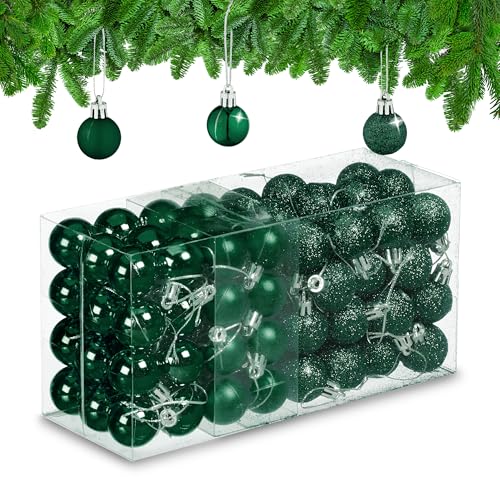 Relaxdays Weihnachtskugeln 96er Set, glitzernde, Matte, glänzende Baumkugeln, Weihnachtsbaumdeko, Kunststoff, dunkelgrün Relaxdays Weihnachtskugeln 96er Set, glitzernde, Matte, glänzende Baumkugeln, Weihnachtsbaumdeko, Kunststoff, dunkelgrün von Relaxdays