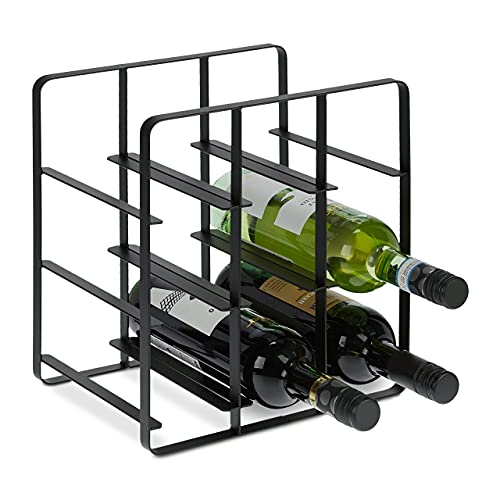 Relaxdays Weinregal Metall, 9 Flaschen, Weinhalter, HBT 30,5 x 27,5 x 20 cm, Weinständer für Küche & Wohnzimmer, schwarz Relaxdays Weinregal Metall, 9 Flaschen, Weinhalter, HBT 30,5 x 27,5 x 20 cm, Weinständer für Küche & Wohnzimmer, schwarz von Relaxdays